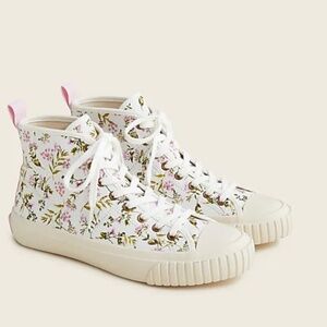 NIB $98 J.Crew Women's sz 10 Classic High Top Sneakers Whisp Floral